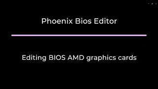 Phoenix BIOS Editor - an example of working with the program