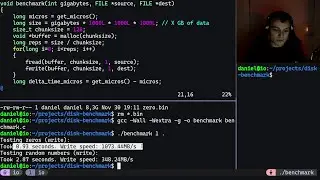 Coding a Disk Benchmark Tool in C