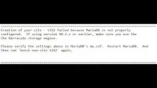 How to fix MariaDB is not properly configured || Linux || Erpnext || Tamil