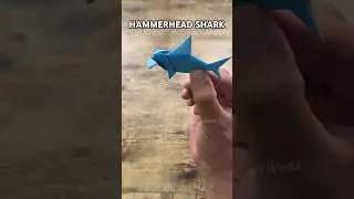 ORIGAMI HAMMERHEAD SHARK PAPER CRAFT TUTORIAL STEP BY STEP | DIY HAMMERHEAD SHARING ORIGAMI EASY ART