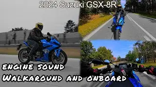 Suzuki GSX-8R 2024 Walkaround detail engine sound raw onboard and 360