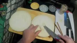 Opening a Whole Wheel of Pecorino Cheese