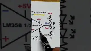 Output Pin 1 Load for LM358 Op Amp Non Inverting Comparator Circuit 