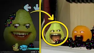 References In FNF VS Corrupted Pear | Corrupted Annoying Orange Pibby Mod