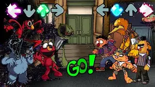 Friday Night Funkin' - Broken Strings Beta (Pibby Sesame Street) - Elmo, Oscar, Cookie Monster
