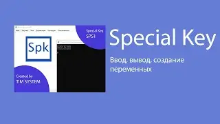 Special Key. Ввод, вывод, создание переменных