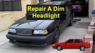 Head light repair, light is dim, does not shine on street, Volvo S70, V70 etc. - VOTD