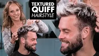 Messy Textured Quiff Hairstyle - Mens Hair