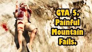 GTA 5 - Painful Ragdolls,  Mountain Falls.