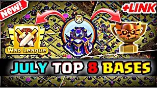 TOP 8 - BEST TH15 WAR BASE LINKS , JULY TH15 CWL BASE 2023, TH15 NEVER 3 STAR BASE (CLASH OF CLANS)