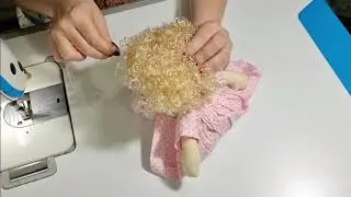 COMO COLOCAR CABELO KANECALON EM BONECA DE PANO