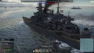 War Thunder. Мир ваншотов от Admiral Hipper. Уничтожение 4-х вражеских крейсеров подряд ваншетом.