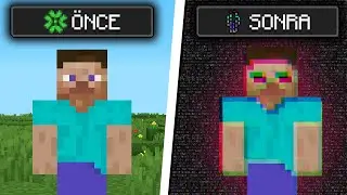 Minecraft ama GLITCHED STEVE Gizeminin Hikayesi...
