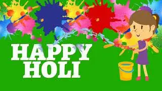 Holi Animation Green Screen