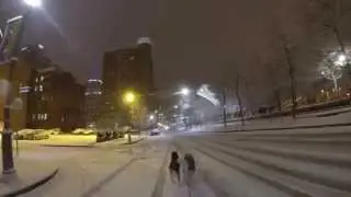 Downtown Pittsburgh Dog Sledding 2015