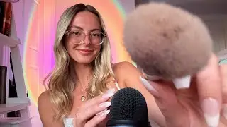 ASMR | Mic Brushing & Mic Scratching with Long Nails 💅🏼