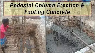 PEB Structure Part 2 - Pedestal Column Erection and Footing Concrete | MDS | Civil Cube