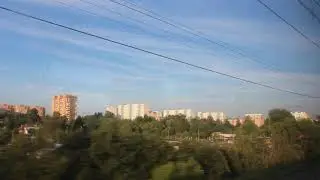 Летний Солнечногорск, станция Подсолнечная и окрестности - из окна электропоезда ЭТ2М из Твери