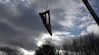 Orleton Manor roof - Second big truss removed (11)