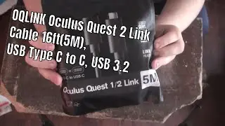 OQLINK Oculus Quest 2 Link Cable 16ft5M, USB Type C to C, USB 3 2 Gen1 unboxing