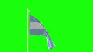 Argentina green screen flag video
