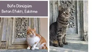 Büfe Eskitme - Beton Efekti, Eskitme Pudrası