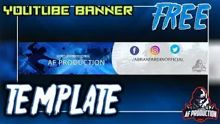 (FREE)YouTube Channel Art Template Photoshop By AF Production