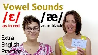 Pronounce short E and short A vowel sounds (red and black)