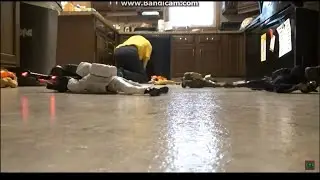 Crawling Army men firefighter and some with robots apocalypse videos