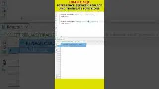 Oracle SQL: Difference Between Replace and Translate Functions  #sqlforbeginners #sqlqueries