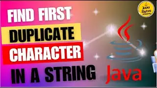 Java Programming: How to Find First Duplicate Characters in a String