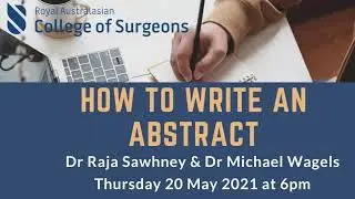 How to write an abstract webinar