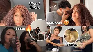 FIQUEI RUIVA E ELE SE APAIXONOU, FIZ LASANHA PELA 1° VEZ!!! SOCIAL COM AMIGOS 🔥😍 Mile Steffani