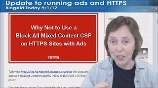 Update on running ads and HTTPS - BlogAid Today