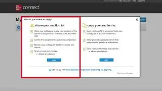 McGraw Hill Connect | Copying and Sharing Courses