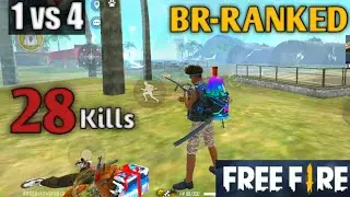 Free Fire | solo vs squad | 28 kills | legend gameplay with sniper & A k 🔥🔥🔥