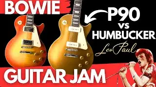 David Bowie Dueling Gibson Les Pauls