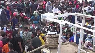 ঈদের ছুটিতে দৌলতদিয়া ফেরী ঘাটে  মানুষের ঢল // Daulatdia to Paturia Ferry Service