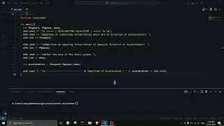 calculating acceleration using newtons seconds law of motion in c++