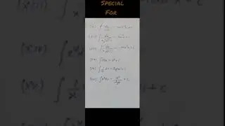 Important Integration Formulas ||class 12 Ncert Maths