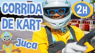 Juca e Blippi Competem numa Corrida de Kart! | MARATONA DO JUCA! | Blippi em Português