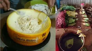 Street Food in Italy and India, Pasta feom Parmesan Cheese