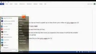 how to slow motion or to speed up a video through sony vegas pro 12