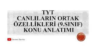 TYT Canlıların Ortak Özellikleri Konu Anlatımı