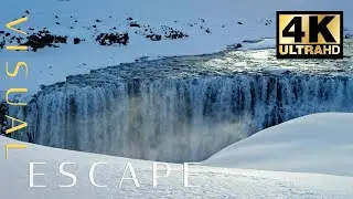 Misty Waterfall in 4K | Waterfall Sounds for Sleep and Relaxation