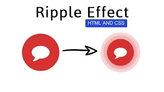 How to create Ripple Effect using HTML and CSS. || How to create Button Ripple Effect with pure CSS.