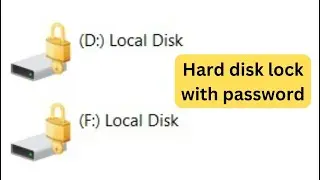 How to lock external hard disk with password | Hard disk lock with password | BitLocker