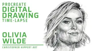 Drawing Olivia Wilde | Time-Lapse Portrait Drawing of Olivia Wilde | Procreate Drawing