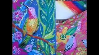 Тропическая птичка // рисуем просто