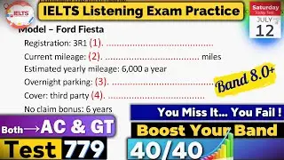 IELTS Listening Practice Test 2025 with Answers | Real Exam - 779 | ielts listening